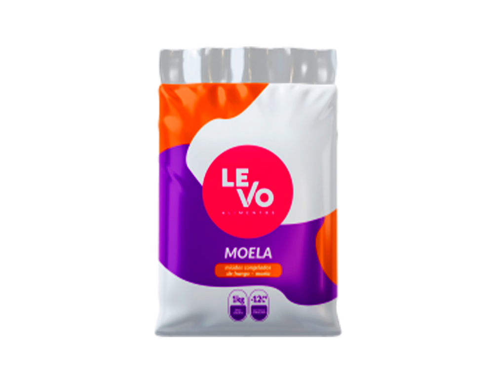 MOELA DE FRANGO CONGELADA LEVO 1 KG (CX 18 PCT)